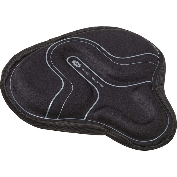 Bell Memory Foam Cruiser Bicycle Seat Pad, Black, one Size