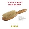 Kent LC4 Finest Hair Brushes for Women Detangler Dry Brush Made of Cherrywood - Boar Bristle Oval Hairbrush for Medium Thick Hair of All Lengths - Salon Style Straightening Pure Wood Brush from Kent