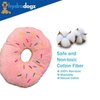Hydrodogz 4 Pack Doggie Donuts Squeaky Plush Dog Toy Assortment Bundle Lot, Cute Interactive Toys for All Breeds and Sizes