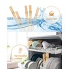 YUNDUOJIA 5 pairs of bamboo chopsticks can be reused, classic healthy high-quality natural bamboo chopsticks, can be washed in the dishwasher, 9.8 inches / 25 cm, (pattern: more than every year)
