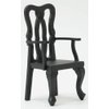 Classics by Handley Dollhouse Miniature Arm Chair, Black