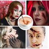 Go Ho Halloween Makeup Kit,Scar Wax+ Blood Splatter+ Sticky Edible Blood+ Coagulated Blood Gel and Sponges for SFX Cosplay Vampire Zombie Makeup