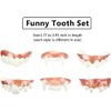 senlinlv 12Pcs Fake Teeth Funny Fake Teeth Ugly Fake Teeth Bob Teeth Vampire Denture Teeth Halloween Decoration Props Costume Party Funny Gag Gift (White Teeth)