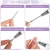 4 Pcs Small Mandrel Nail Bit 3mm Mini Mandrel Nail Bit Nail Sanding Bands Shaft 3/32 Shank Sanding Bands for Nail Drill Professional Nail Drill Bits for Electric Drill File Machine Manicure Accessory