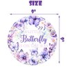 80 Pcs A Little Butterfly Is On The Way Party Supplies Spring Butterfly Baby Shower Paper Plates Napkins Forks Dinnerware for Butterfly Theme Girls Gender Reveal 1st Bday Party Decorations