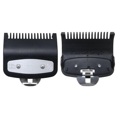 Professional 1/2 Clipper Comb Replacement for Wahl Clipper Guards Set, 1pc Compatible for Wahl Guards Clippers 1/16", Universal Barber Guards with Metal Clip for All Wahl Clippers Combs #3354, Black