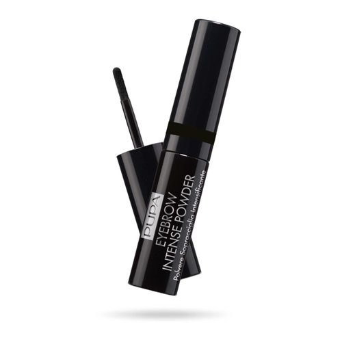Pupa Milano Eyebrow Intense Powder - Instant Tinting Brow Definer Powder - Buildable, Soft, Smudge Proof Texture - Gives Thin, Sparse Brows Natural Color and Shape - 004 Extra Dark - 0.035 oz