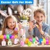 15 Pack Easter Eggs Filled Animal Finger Puppets Easter Basket Stuffers 3.3" Plastic Easter Eggs Fillers Bunny Chick Fidget Toys Surprise Eggs Easter Hunt for Kids Girls Boys Classroom Party Favor