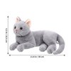 Gadpiparty Stuffed Cats Plush Cat Doll, Realistic Soft Plush Cat Toy for Kids Adults Boys and Girls, Stuffed Animals Cat Doll for Kids Birthday (Grey, 12 Inch) Cat Stuffed Animals