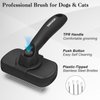 Swihauk Self Cleaning Slicker Brush for Dogs & Cats, Skin Friendly Grooming Cat Brush, Dog Brush for Shedding, Deshedding Brush, Hair Brush Puppy Brush for Haired Dogs, Pet Supplies Accessories, Black