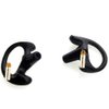 Lsgoodcare 3 Pairs Silicone Replacement Earplug Ear Mold Ear Buds Medium Black (Left and Right) for Two-Way Radio Headset Air Acoustic Earpiece Headset Walkie Talkie Earpiece