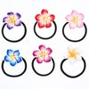 Beaupretty 12pcs Plumeria Hair Tie Hawaiian Elastic Hair Rope Flowers Ponytails Bands Hair Accessories for Women Girls