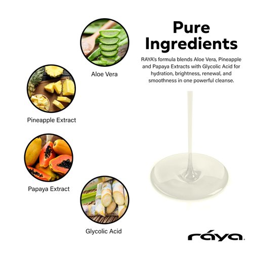 Raya Active Facial Cleansing Gel (G-107) – Purifying and Hydrating Makeup Remover, Gentle Gel Cleanser for Oily, Sensitive, and Combination Skin, Deep Cleansing Formula for Balanced Skin