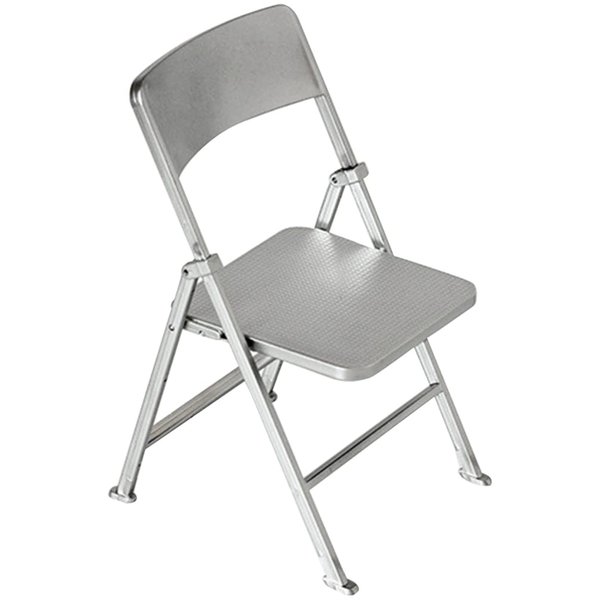 SAFIGLE Folding Mini Chair Dolls Folding Chair Dollhouse Folding Chair Miniature Furniture Folding Chair Foldable Chair for Action Figure Accessories Dollhouse Accessories Silver