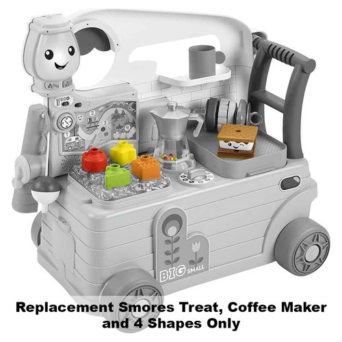 Replacement Parts for Fisher-Price Laugh & Learn 3-in-1 On-The-Go Camper Playset - GTJ59 ~ Replacement Smores Treat, Coffee Maker and Shapes