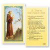 Saint Francis of Assisi Prayer for Peace Laminated Holy Cards (Set of 5)