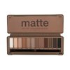 BYS 12 Shade Matte Eyeshadow Palette Tin Collection with Mirror, Double Ended Applicator and Blender, Nude and Smoke