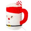 Giftable World Holiday Plush Pet Toy Fun for Christmas Designs with Squeaker Dog Chew Toy (6.5" Santa & Reindeer Cups 2 Pcs)