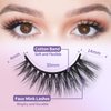 PALIMAINY Self Adhesive Eyelashes，Impress Lashes for Girls & Women | Pestañas Postizas Naturales，False Eyelashes Natural，Reusable， Natural Look, Safer & Easier Than Glue |2pairs