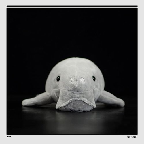 BABY FRANKIEZHOU Simulated South Manatee Plush Toy, 14 Inch Grey Super Cute Plush Stuffed Toy Figure Super Soft Pillow Decoration Children's Sea Animal Gift Doll