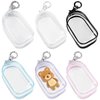 NEETUE 6 Pcs Clear Figure Display Bag with Keychain, Zipper Clear Display Case, Ball Portable Mini Doll Pouch, Figures Display Case For Figures Collectibles (Multicolour)