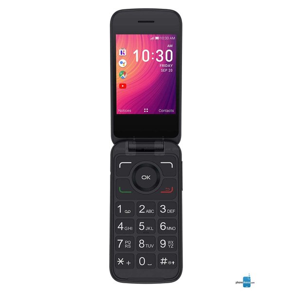 Alcatel GO FLIP 3 Black 4GB 4052W (GSM Unlocked) Flip Phone - For Senior Easy Use (Renewed)