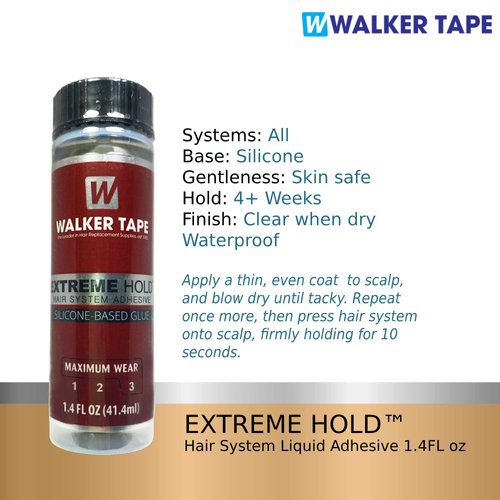 1.4 OZ Brush On Extreme Hold Wig Glue with 4 Ounce C22 Citrus Solvent Best Wig Adhesive Remover | Comes with a Small Brush Applicator and 2pcs Hair Sectioning Clip | Bundle Pack