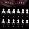 AORAEM White French Nail Tips 120 PCS Short French Style Acrylic Nail Tip 12 Sizes False Nail Clear and White Press on Nails for Women