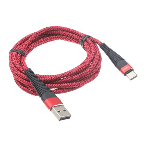 10ft USB Cable Type-C Compatible with Coolpad Legacy, Brisa, S Models Charger Cord Power Wire USB-C Long Red Braided Fast Charge Sync High Speed