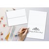 White Classic Linen Blank Fold Over Greeting Cards and Classic Linen Envelopes | 5 X 7-Inches When Folded | 25 Sets
