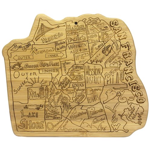 Totally Bamboo San Francisco City Life Bamboo Serving and Cutting Board