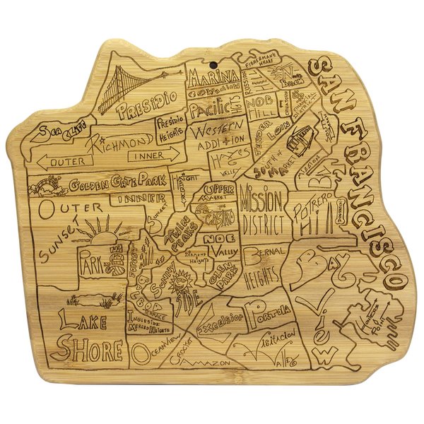Totally Bamboo San Francisco City Life Bamboo Serving and Cutting Board