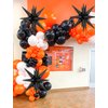 Adeyoo 8Pcs Star Balloons, Explosion Starburst Balloons One-Piece 14 Point Black Foil Balloons 22 Inch 4D Spike Mylar Balloons for New Year Wedding Anniversary Backdrop Birthday Party Decorations