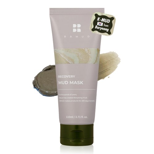 BRMUD Cardi B Mask | Recovery Mud Clay Face Mask | Hydrating & Moisturizing Pore Cleanser Korean Mask w/ 91.8% Nature-Derived Ingredients | Gentle K Beauty Wash Off Body Mud Mask (3.72 fl oz)