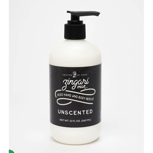 Zingari Man Sego Hand and Body Rescue – Unscented Moisturizer for Dry Skin – Thick Shea Butter Lo...