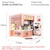 Rolife LED Building Blocks for Adults,1:24 Toy Building Sets,Model Building Kits for Kids Ages 8-12-15,DIY Miniature Dollhouse Kits for Adults,Hobbies for Women Men (4.Double Joy Bubble Tea)