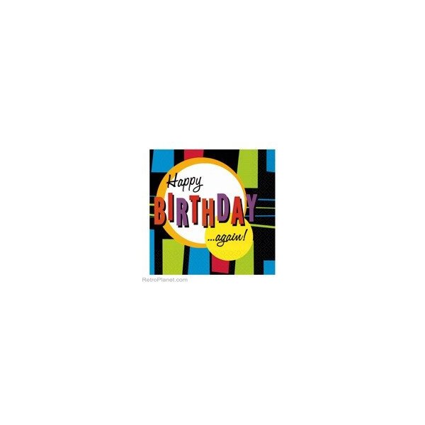 amscan Happy Birthday Again! Beverage Napkins (16ct)