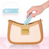 Travel Brush for Hair, Mini Purse Brush with Mirror Foldable Detangler Brush Portable Pocket Size Untangle Brush Collapsible Hair Comb for Women Hair Blow Drying, Smoothing, Detangling, Restore Shine