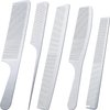 Boao 5 Pieces Stainless Steel Hair Comb Set - Silver Metal Tail Comb, Fine Cutting Combs, Hairdressing Combs, Teasing Combs, Detangler Combs - For Hair Styling Grooming