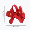 Rowcay Bohemian Flower Hair Clips - 5pcs Artificial Tropical Hibiscus Plumeria Orchid Hairpin Set for Women Girls - Seaside Holiday Bridal Accessories in 5 Colors