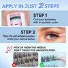 MLEN DIARY Self Adhesive Lash Clusters DIY Eyelash Extensions D Curl Natural 36Pcs Self Adhesive Cluster Lashes 10-12MM No Glue Individual Lashes Self Application at Home