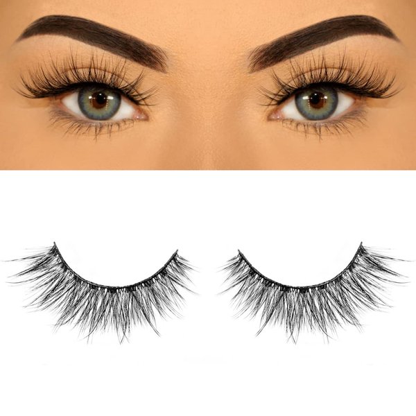 ASB 1 pair of Handmade Faux Mink Eyelashes False Eyelashes Cat lashes, Faux Mink Eyelashes, Fluffy Natural Look False Eyelashes, Long Extension Eyelashes, Fake Eyelashes Natural Look cílios maquiagem 3D lashes (Daydream)