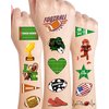 232 Pieces Football Temporary Tattoos Stickers,20 Sheets Green and Brown Football Themed Tattoos Stickers Party Decoration Supplies Party favors for Kids Adults