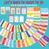 Merka Flash Cards for Toddlers 2-4 Years Number Flash Cards 0-50 Counting Kindergarten Workbooks Learn to Count Cards Math Flashcards Preschool Workbook