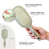 TADA Natural Beauty Hair Brush Detangler for Curly, Thick, Wavy, and Thin Hair - Ventilation Holes for Quick Drying and Styling, Detangler Brush for Women, Men, Kids (4 Colors) (Green)