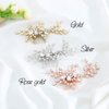 Jakawin Rhinestone Bride Wedding Hair Pice Crystal Hair Comb Bridal Hair Accessories for Women HC088 (Silver)