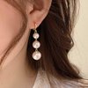 Sttiafay Vintage Pearl Drop Earrings Gold Long Tassel Pearl Earrings Pearl Chain Dangle Earrings Pearl Huggie Hoop Earrings Jewelry for Women