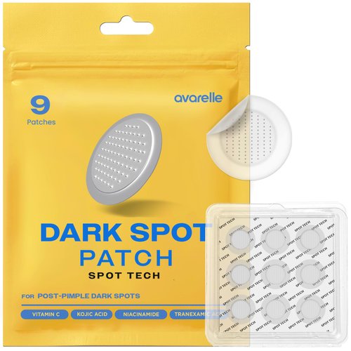 AVARELLE Dark Spot Patches (9 CT) | Dark Spot Acne Patches for Face & Body with Vitamin C | Pimple Patches for Post-blemish Skin Care with Niacinamide, Tranexamic Acid, & Kojic Acid