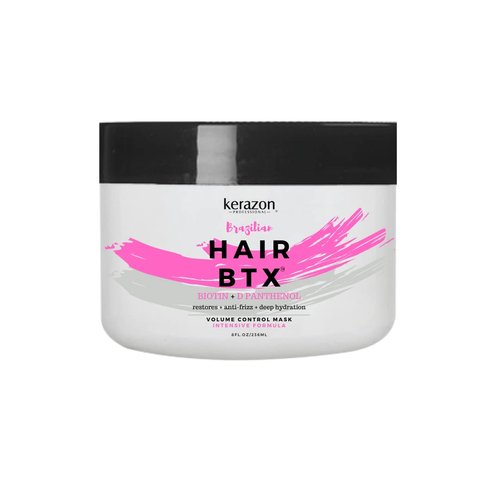 KERAZON Intensive Brazilian Hair BTX Treatment 8oz 236ml For All Hair Types, Thermal Activated Hair Mask Damaged Hair and Long Lasting Volume And Frizz Control. Packaging may vary.