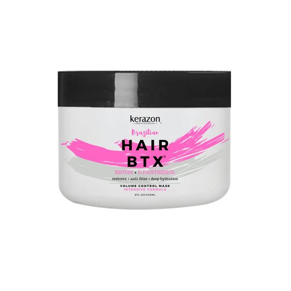 KERAZON Intensive Brazilian Hair BTX Treatment 8oz 236ml For All Hair Types, Thermal Activated Hair Mask Damaged Hair and Long Lasting Volume And Frizz Control. Packaging may vary.